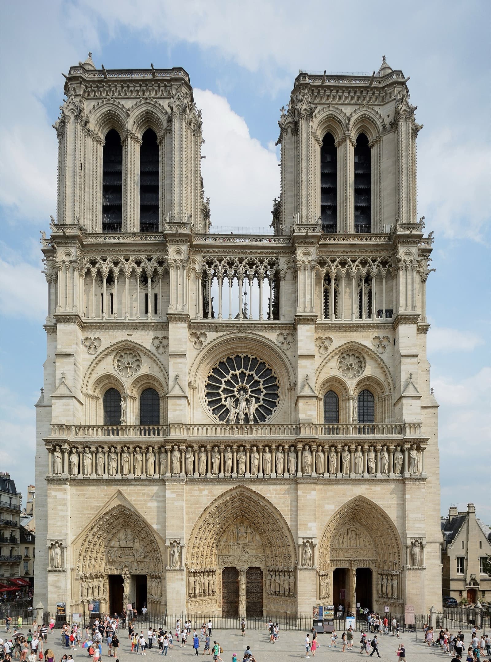 The west façade of Notre-Dame de Paris