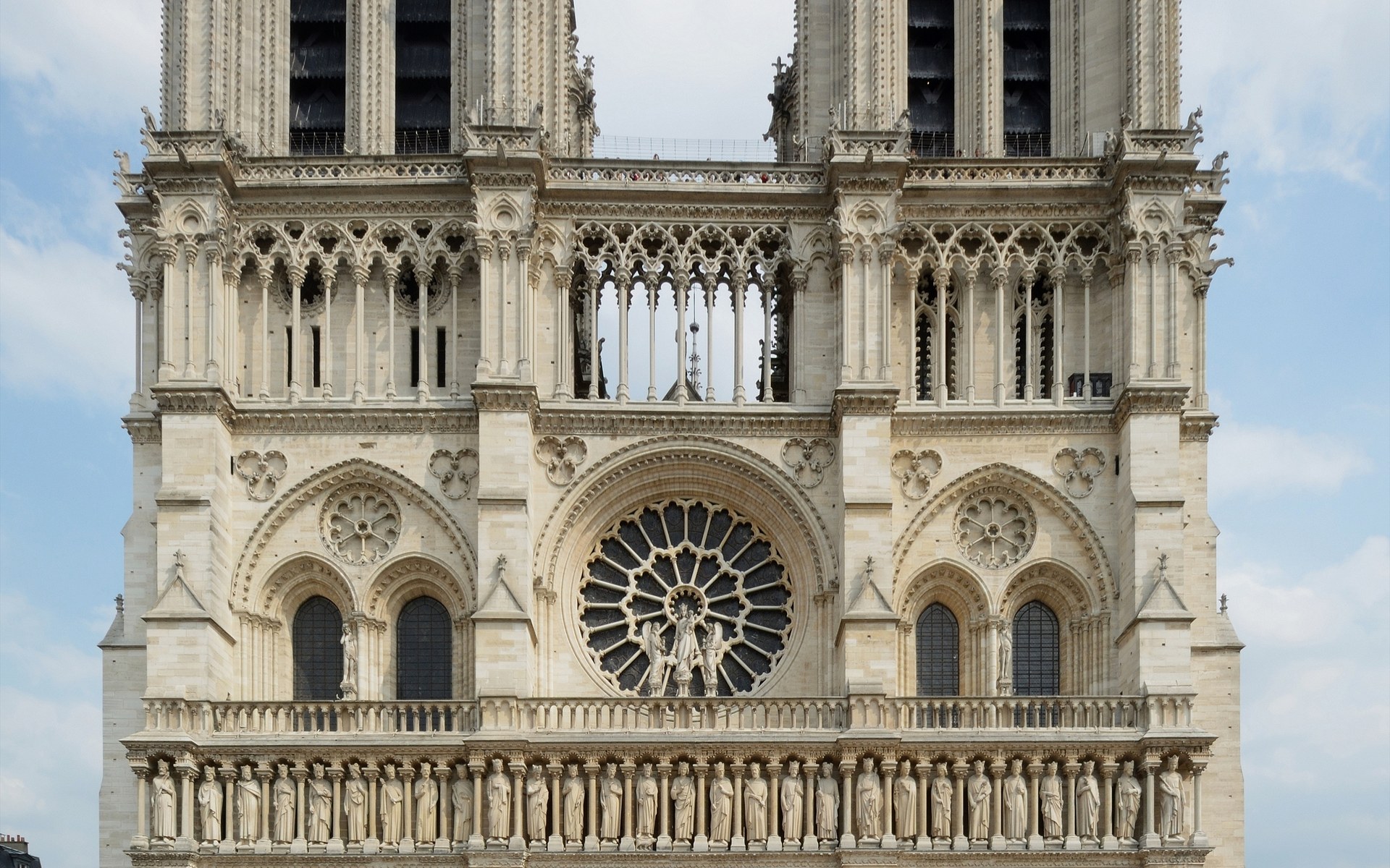 The west façade of Notre-Dame de Paris